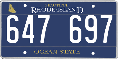 RI license plate 647697