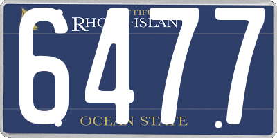 RI license plate 6477