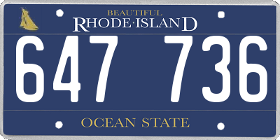 RI license plate 647736
