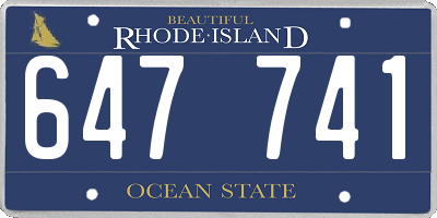 RI license plate 647741
