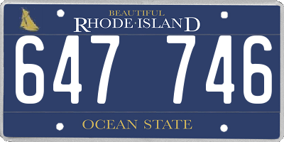 RI license plate 647746