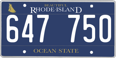 RI license plate 647750