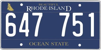 RI license plate 647751