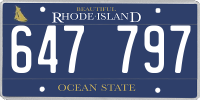 RI license plate 647797