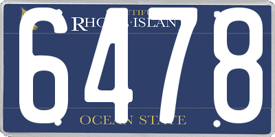 RI license plate 6478