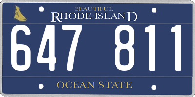 RI license plate 647811
