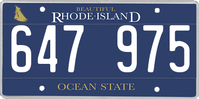 RI license plate 647975