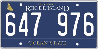 RI license plate 647976
