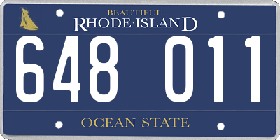 RI license plate 648011
