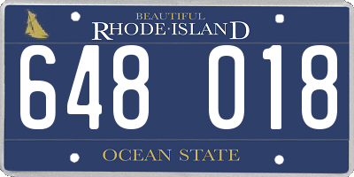 RI license plate 648018
