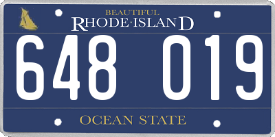 RI license plate 648019