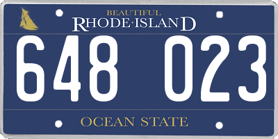 RI license plate 648023