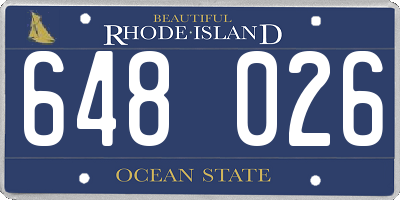 RI license plate 648026