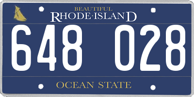 RI license plate 648028
