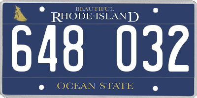 RI license plate 648032