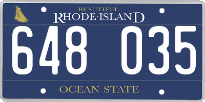 RI license plate 648035