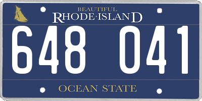 RI license plate 648041