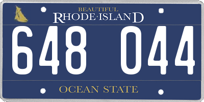RI license plate 648044