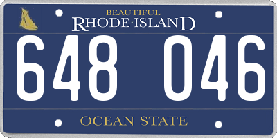 RI license plate 648046