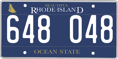 RI license plate 648048
