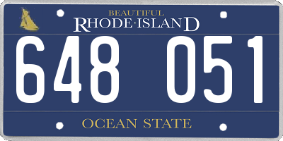 RI license plate 648051