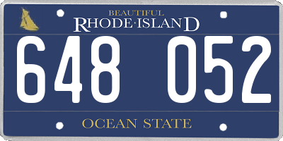RI license plate 648052