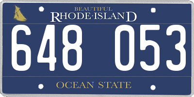 RI license plate 648053