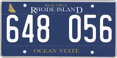 RI license plate 648056