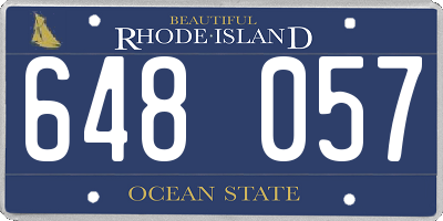 RI license plate 648057