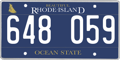 RI license plate 648059