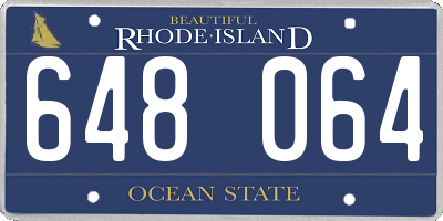 RI license plate 648064