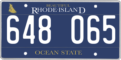 RI license plate 648065