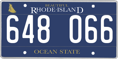 RI license plate 648066