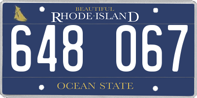 RI license plate 648067