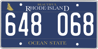 RI license plate 648068