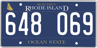 RI license plate 648069
