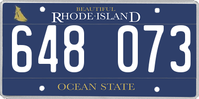 RI license plate 648073