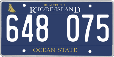 RI license plate 648075