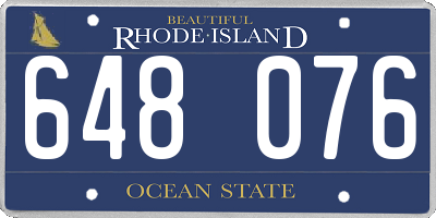 RI license plate 648076