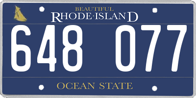 RI license plate 648077