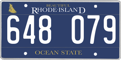 RI license plate 648079