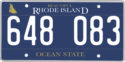 RI license plate 648083