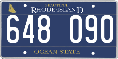 RI license plate 648090