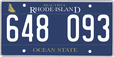RI license plate 648093
