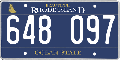 RI license plate 648097