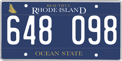 RI license plate 648098