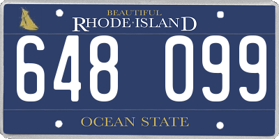 RI license plate 648099
