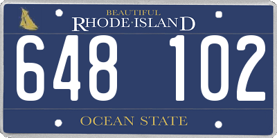 RI license plate 648102