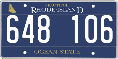 RI license plate 648106