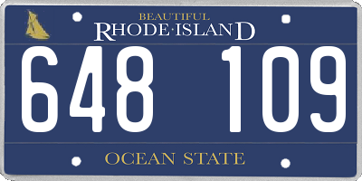RI license plate 648109